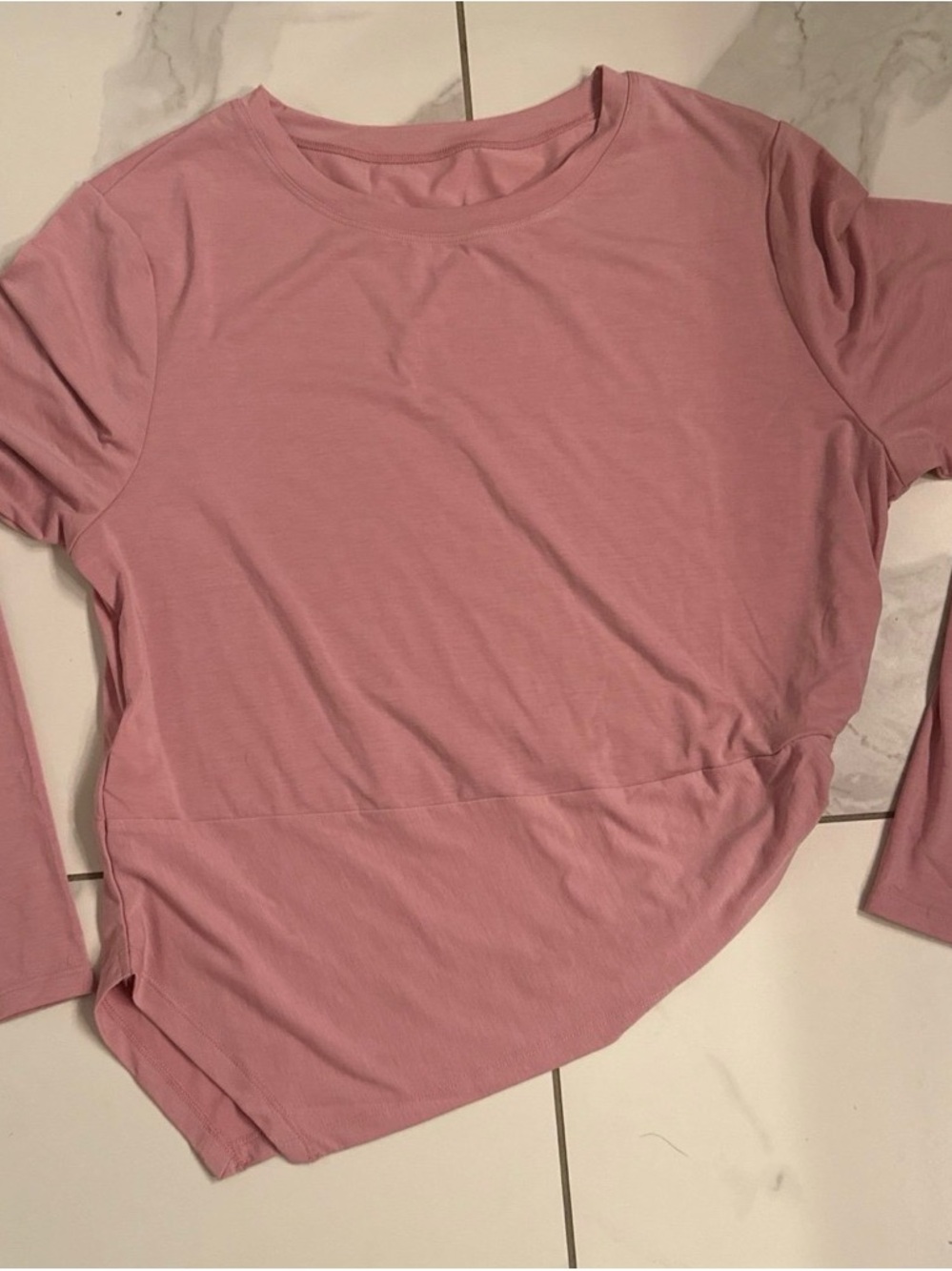 HALARA Dusty Rose Long Sleeve Crewneck Top